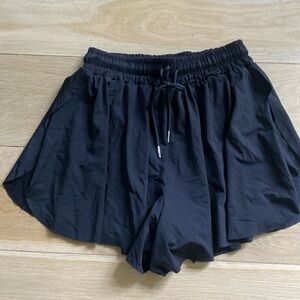 black butterfly shorts